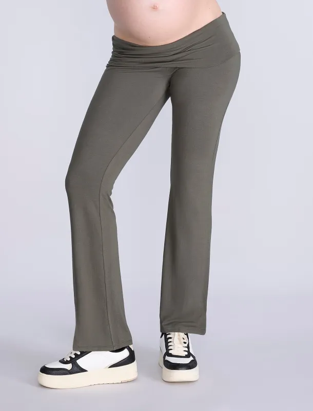 Roll Over Waist Flare Legging sold by Motherhood Maternity