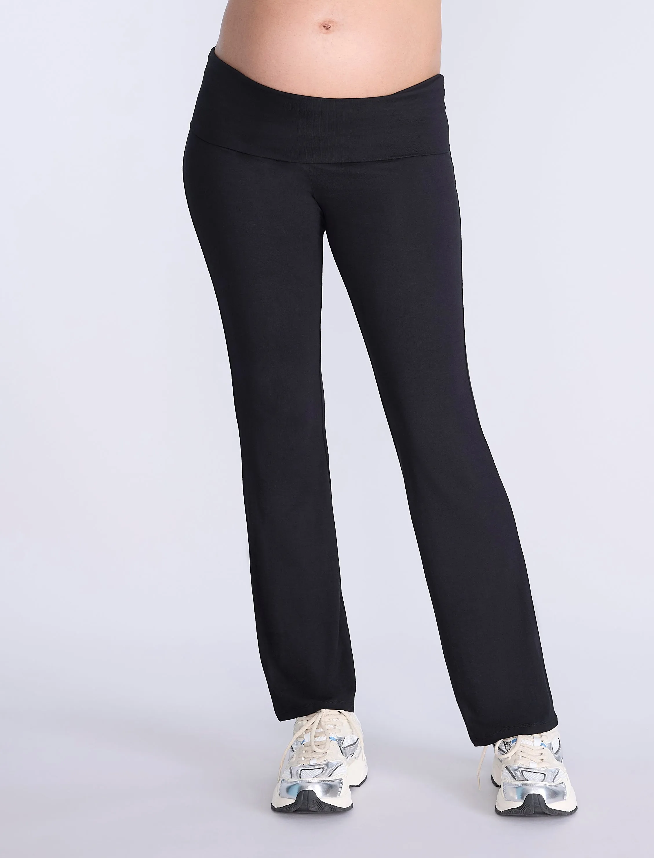 Roll Over Waist Flare Legging sold by Motherhood Maternity