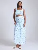 Smocked Crop Top Maxi Skirt Set sold by Motherhood Maternity