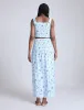 Smocked Crop Top Maxi Skirt Set sold by Motherhood Maternity