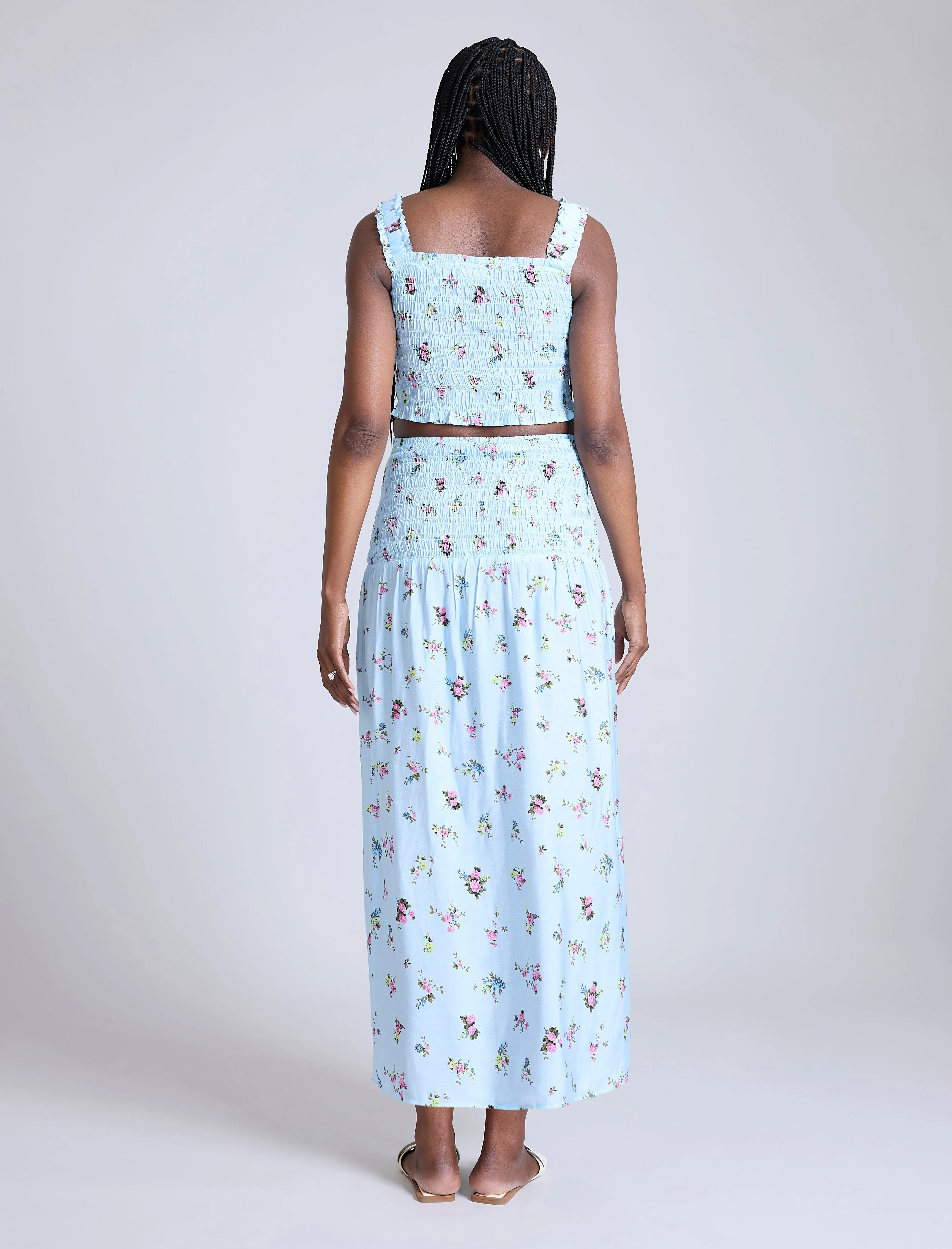 Smocked Crop Top Maxi Skirt Set sold by Motherhood Maternity product image thumbnail 2