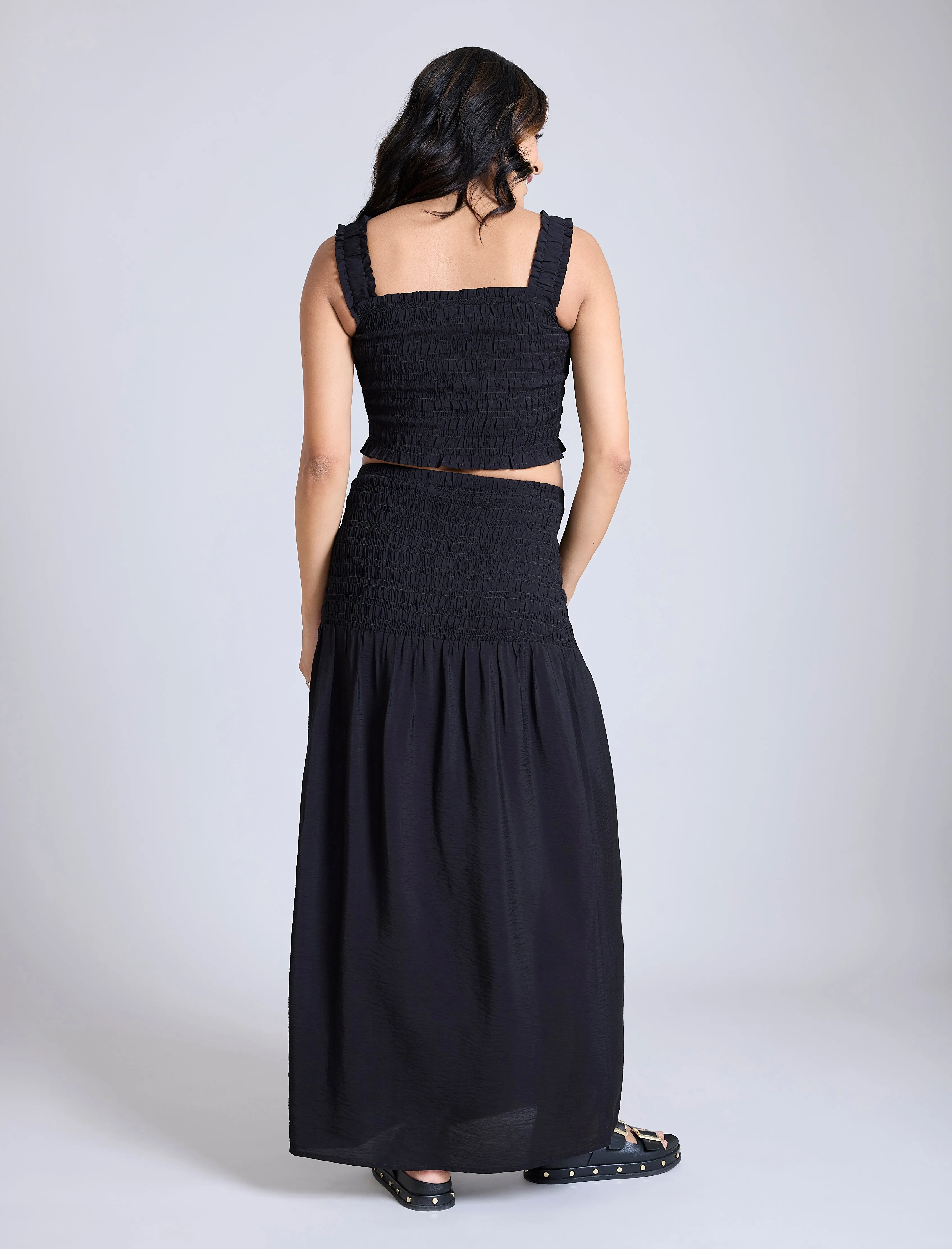 Smocked Crop Top Maxi Skirt Set sold by Motherhood Maternity product image thumbnail 2