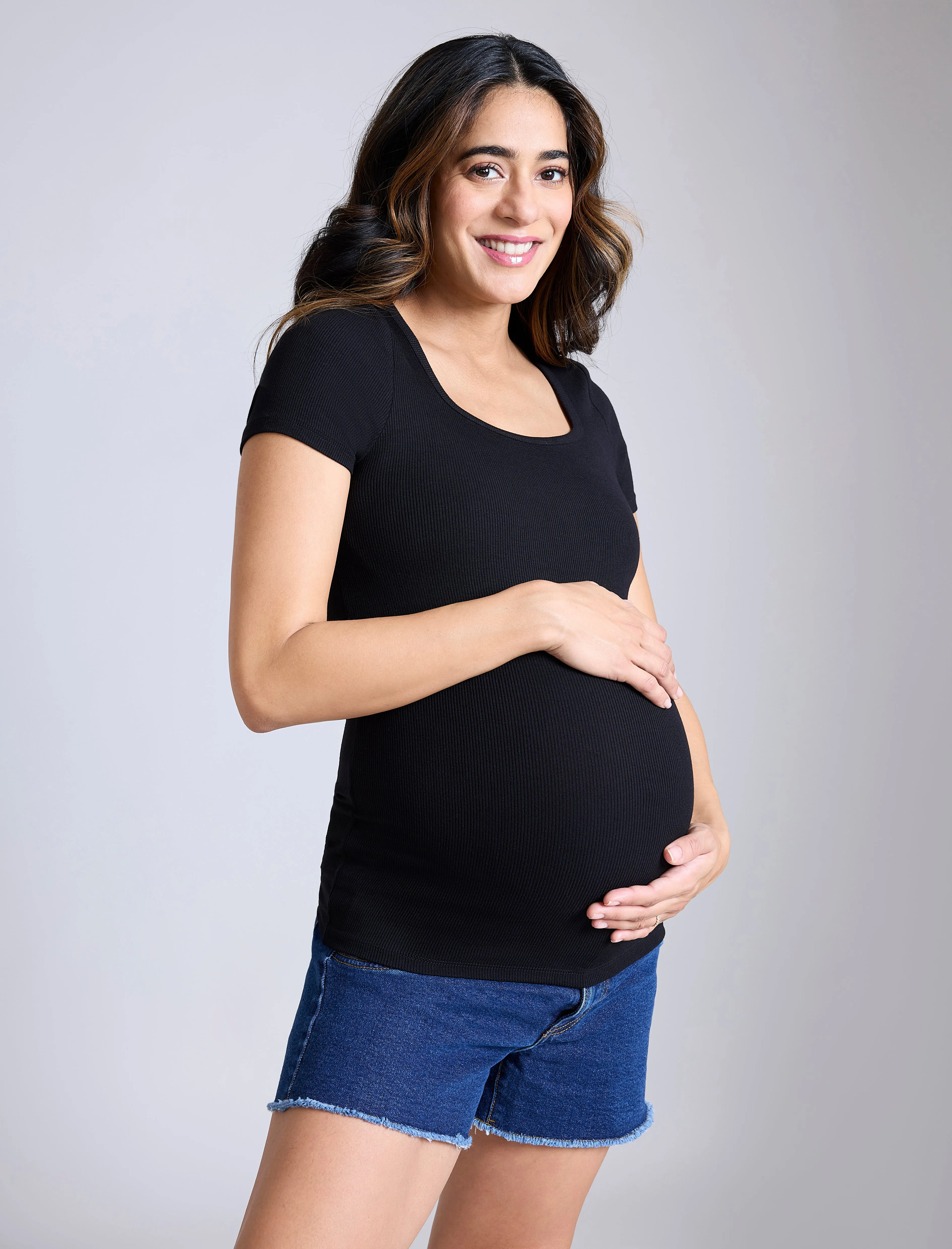 Square Neck Short Sleeve Top sold by Motherhood Maternity product image thumbnail 4