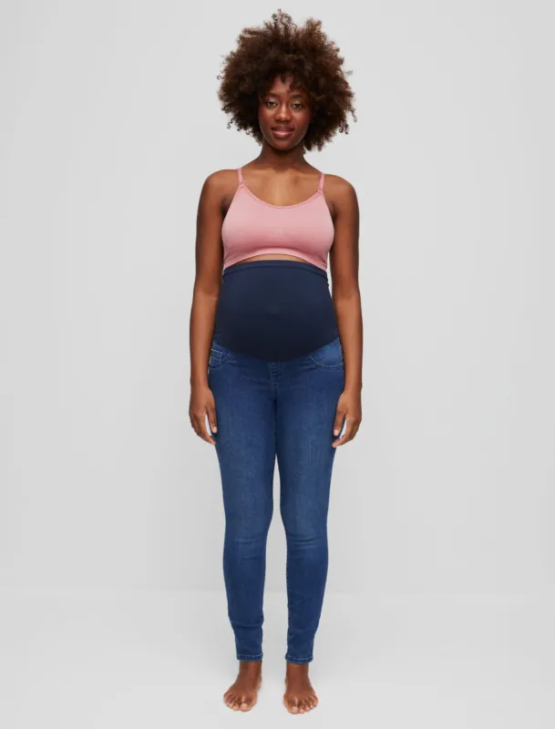Basic Secret Fit Belly Maternity Skinny Jeans- Dark Wash sold by Motherhood Maternity