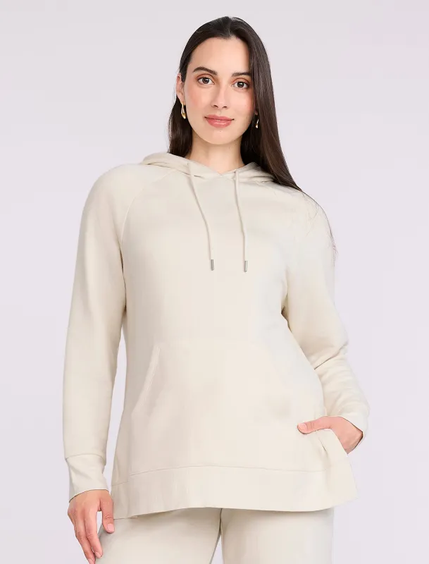 Maternity Tunic Hoodie with Side Slits sold by Motherhood Maternity