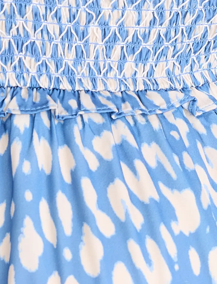 Sleeveless Ruffle Shoulder Smocked Maxi Dress sold by Motherhood Maternity product image thumbnail 5