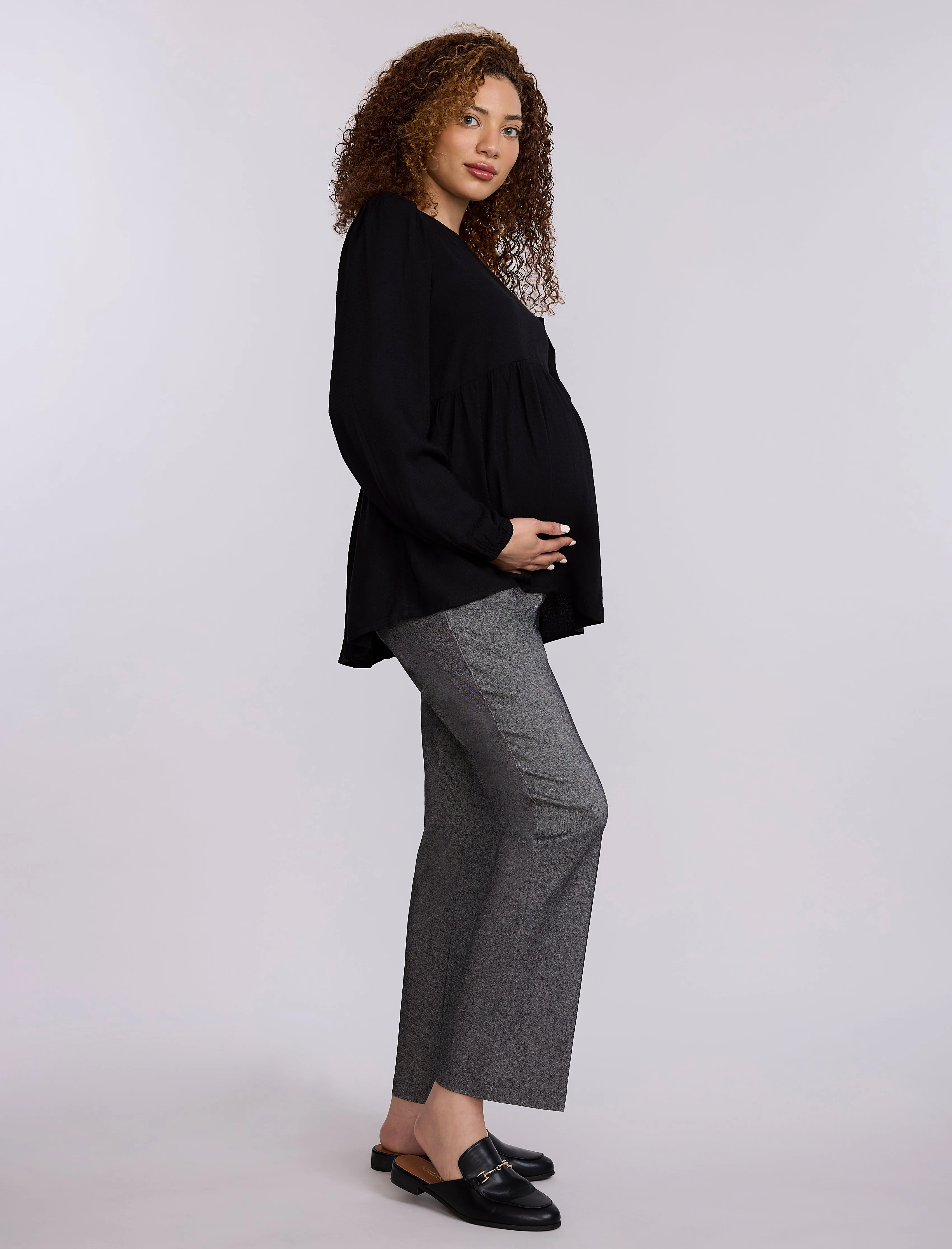 Long Sleeve Keyhole Blouse sold by Motherhood Maternity product image thumbnail 3