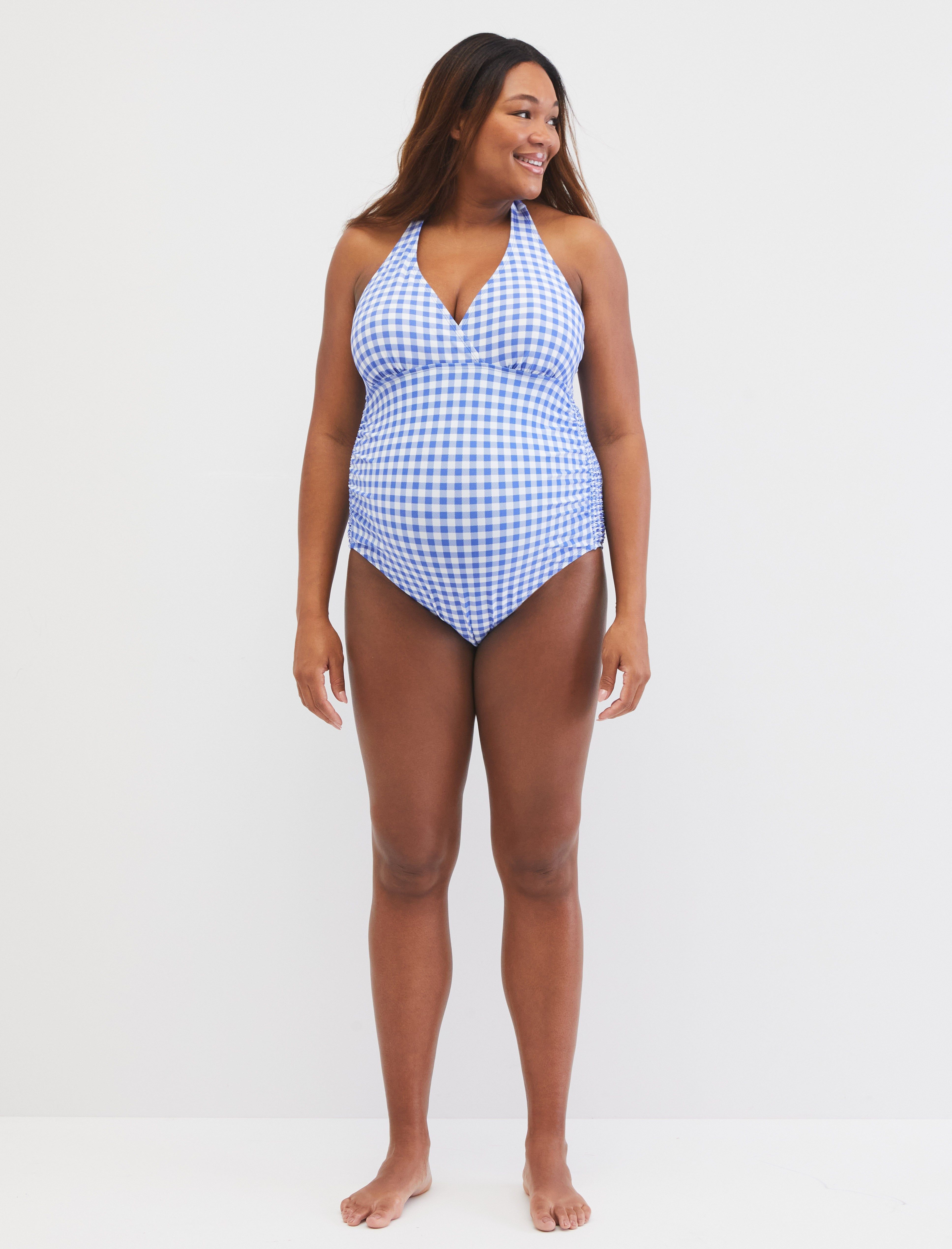 Beach Bump™ Plus Size Smocked Waist Maternity One Piece Swimsuit Upf 50+ sold by Motherhood Maternity product image thumbnail 3
