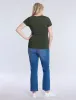 Side Ruched Short Sleeve V-Neck  Maternity Tee sold by Motherhood Maternity