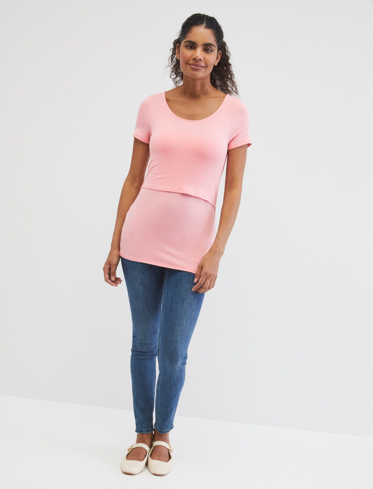 Lift Up Open Front Nursing Tee sold by Motherhood Maternity product image thumbnail 3
