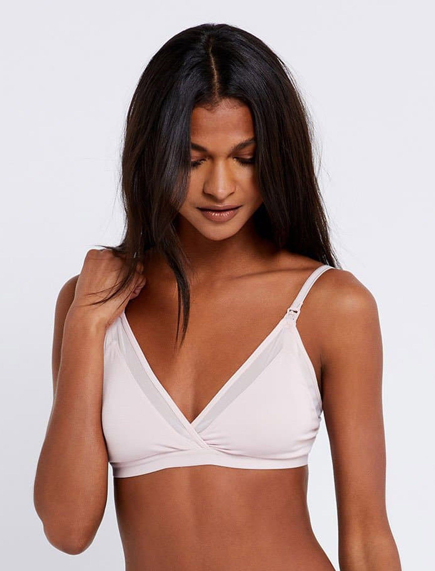 Mesh Trim Clip Down Maternity and Nursing Bra sold by Motherhood Maternity product image thumbnail 2