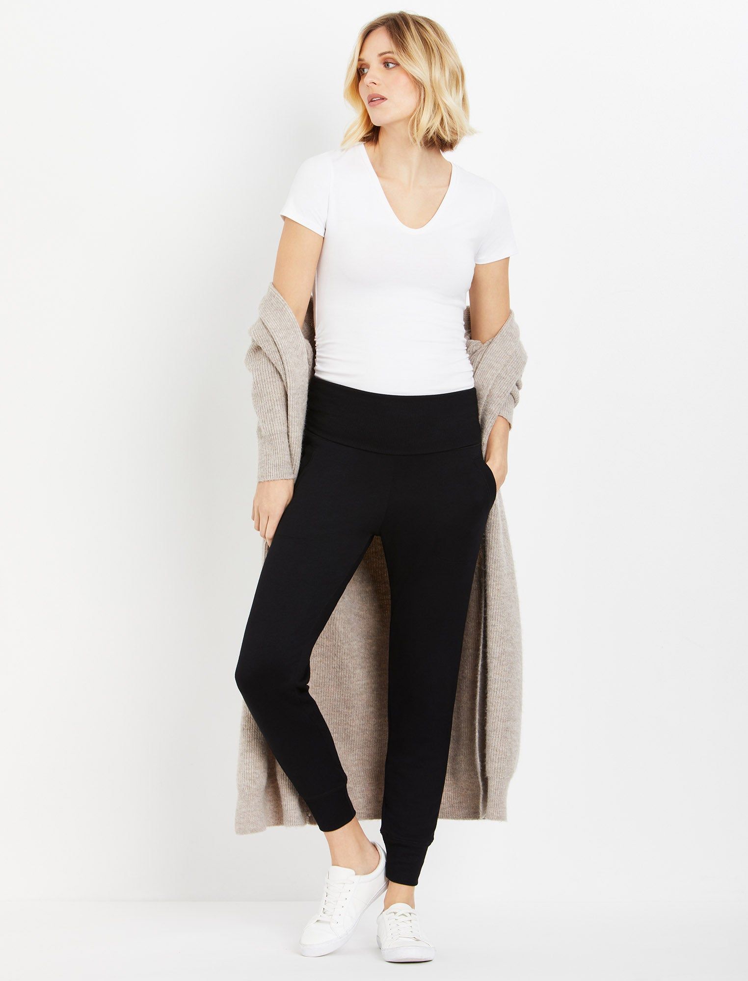 Beyond The Bump Fold Over Belly Maternity Jogger sold by Motherhood Maternity product image thumbnail 2