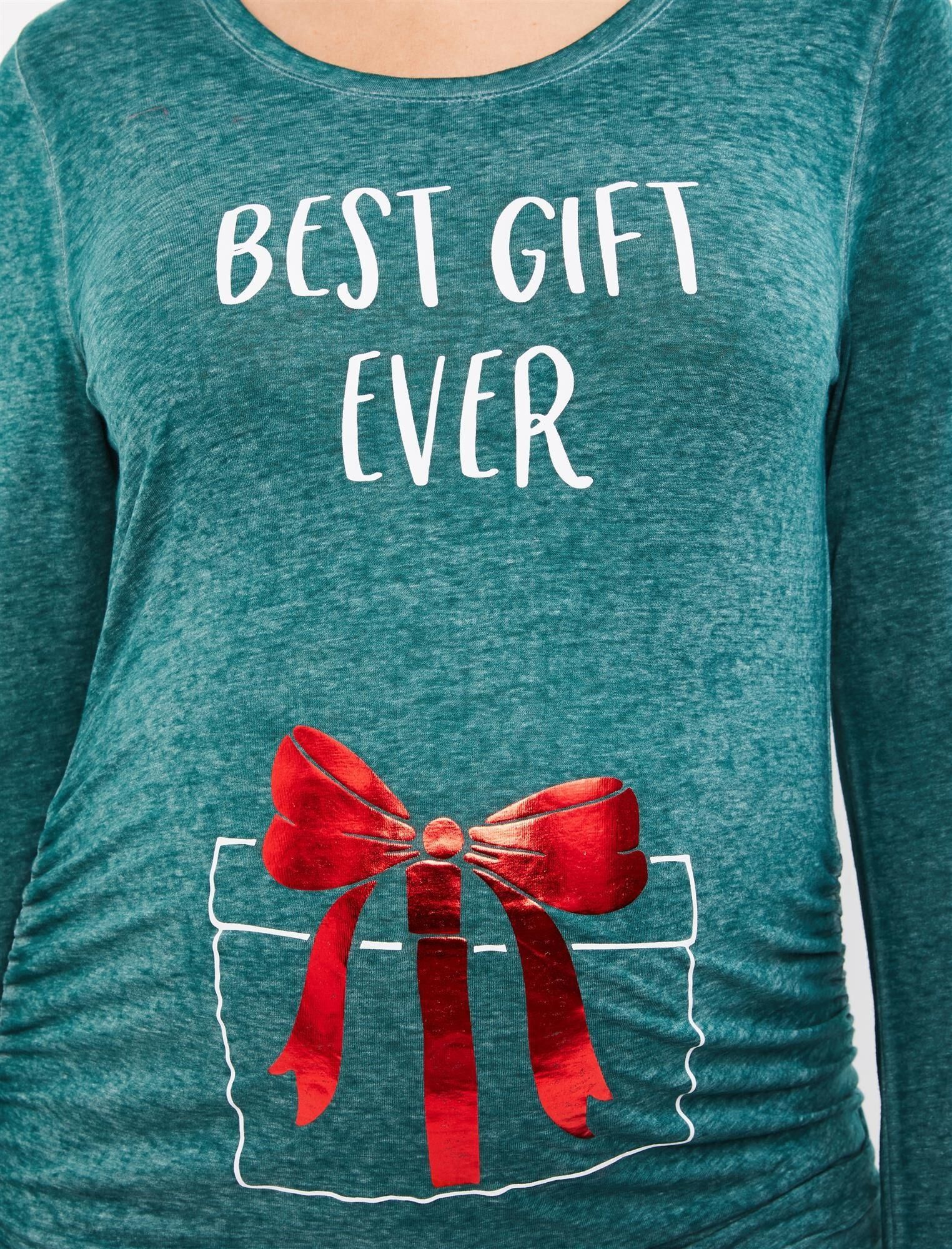 Best Gift Ever Christmas Maternity Graphic Tee sold by Motherhood Maternity product image thumbnail 3