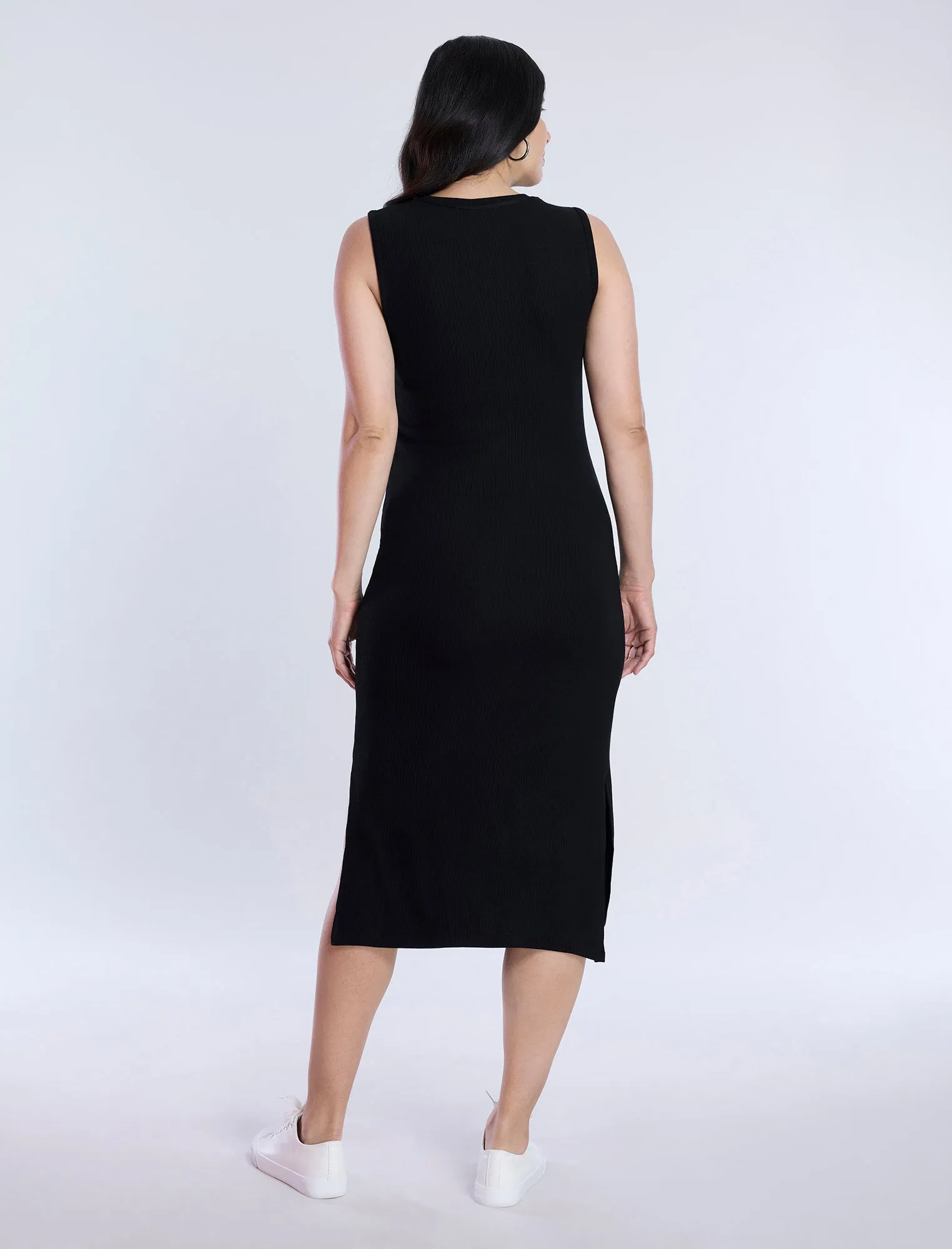 Sleeveless Rib Knit Midi Dress sold by Motherhood Maternity product image thumbnail 2