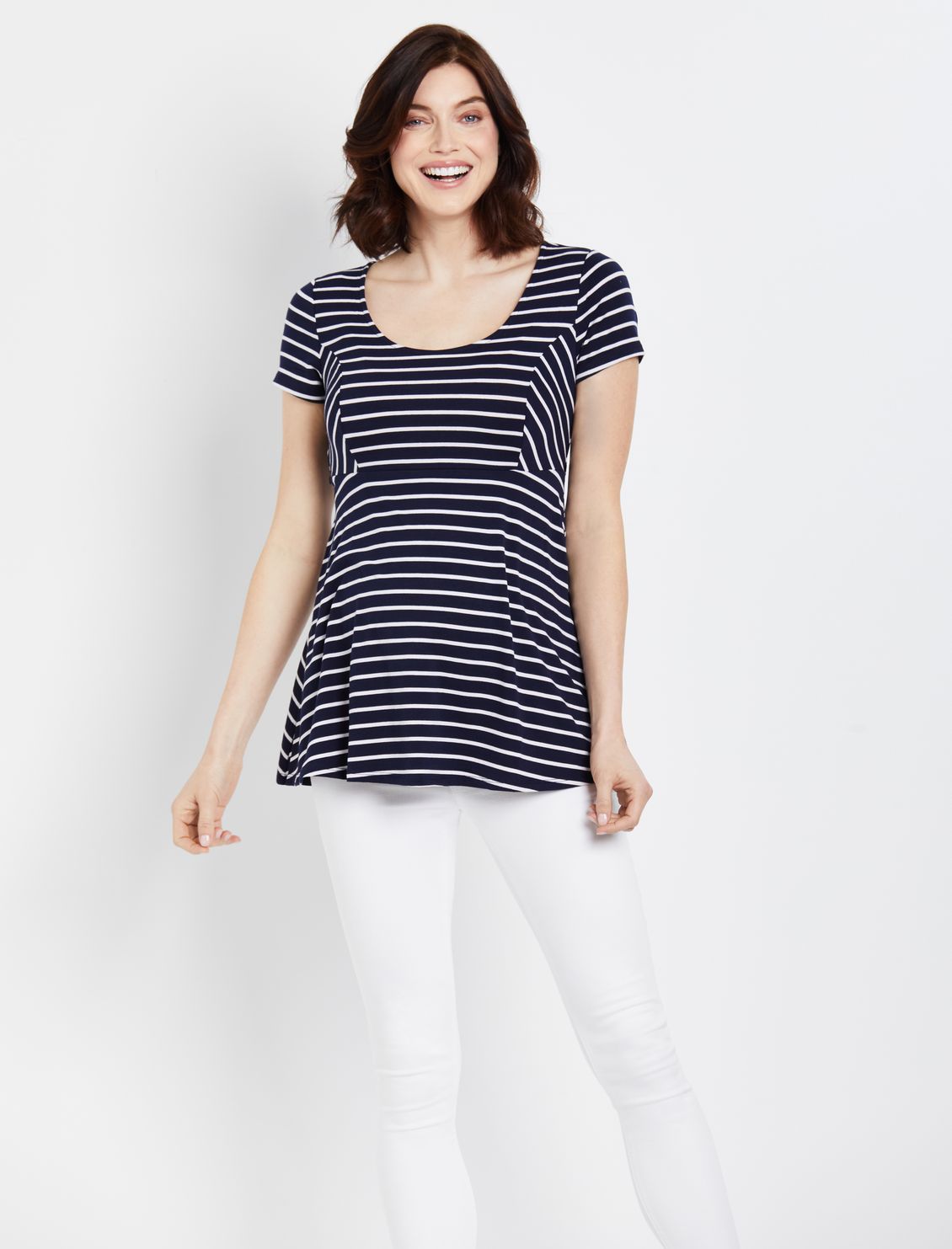 Striped Peplum Maternity Top sold by Motherhood Maternity product image thumbnail 5