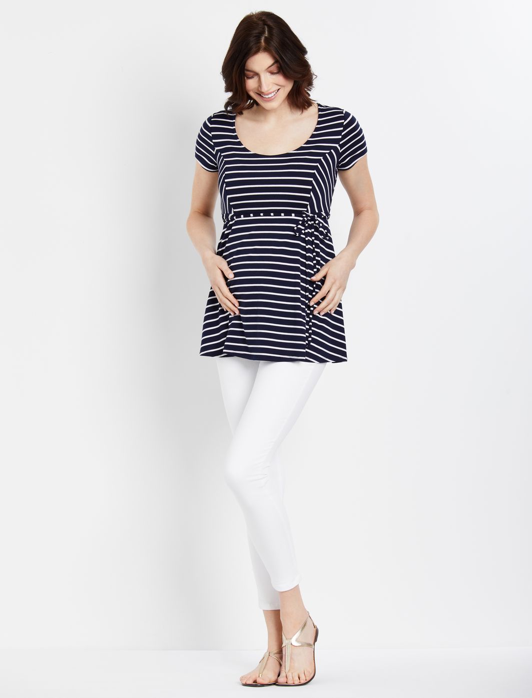Striped Peplum Maternity Top sold by Motherhood Maternity product image thumbnail 3