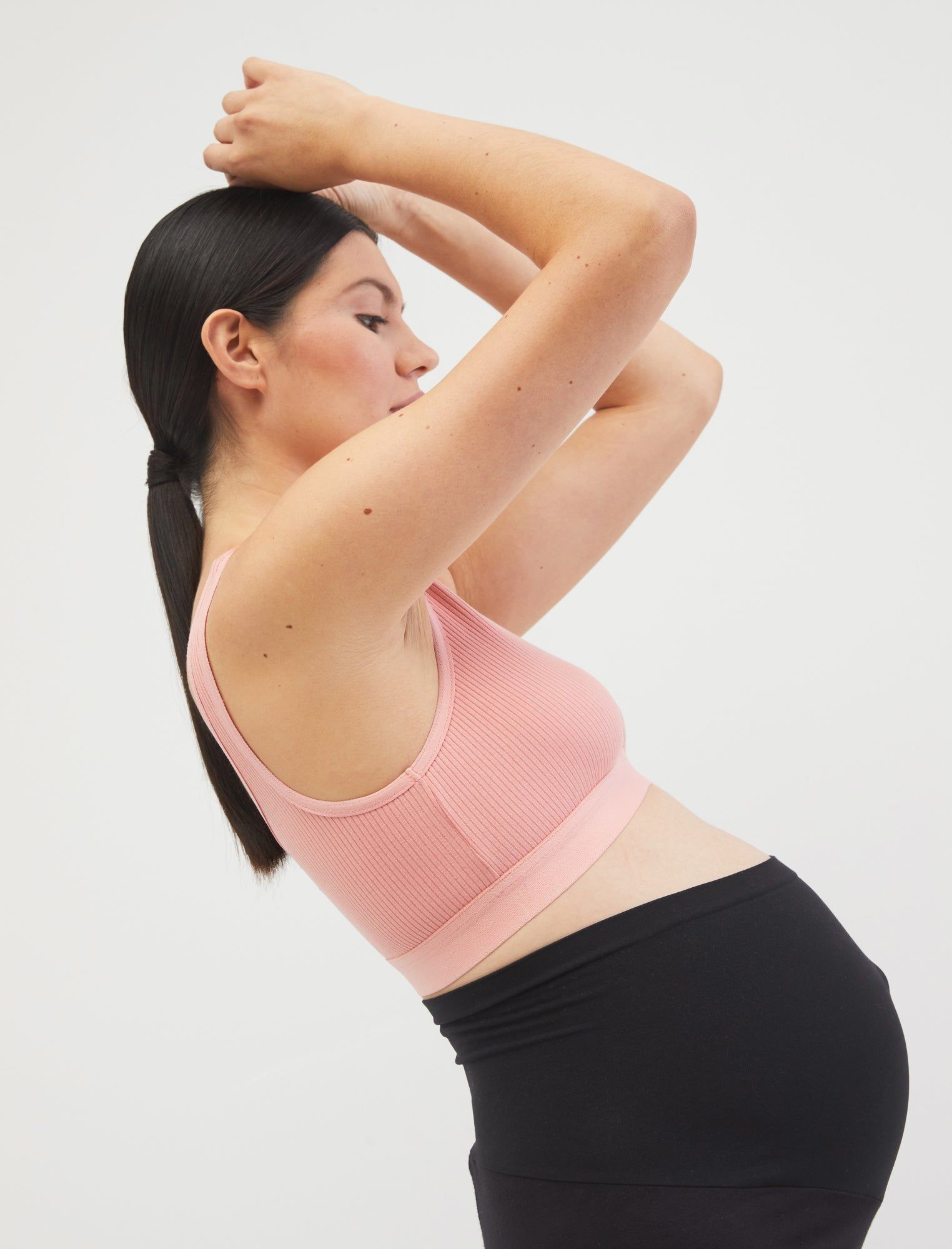 Ribbed Knit Maternity and Nursing Bralette sold by Motherhood Maternity product image thumbnail 3