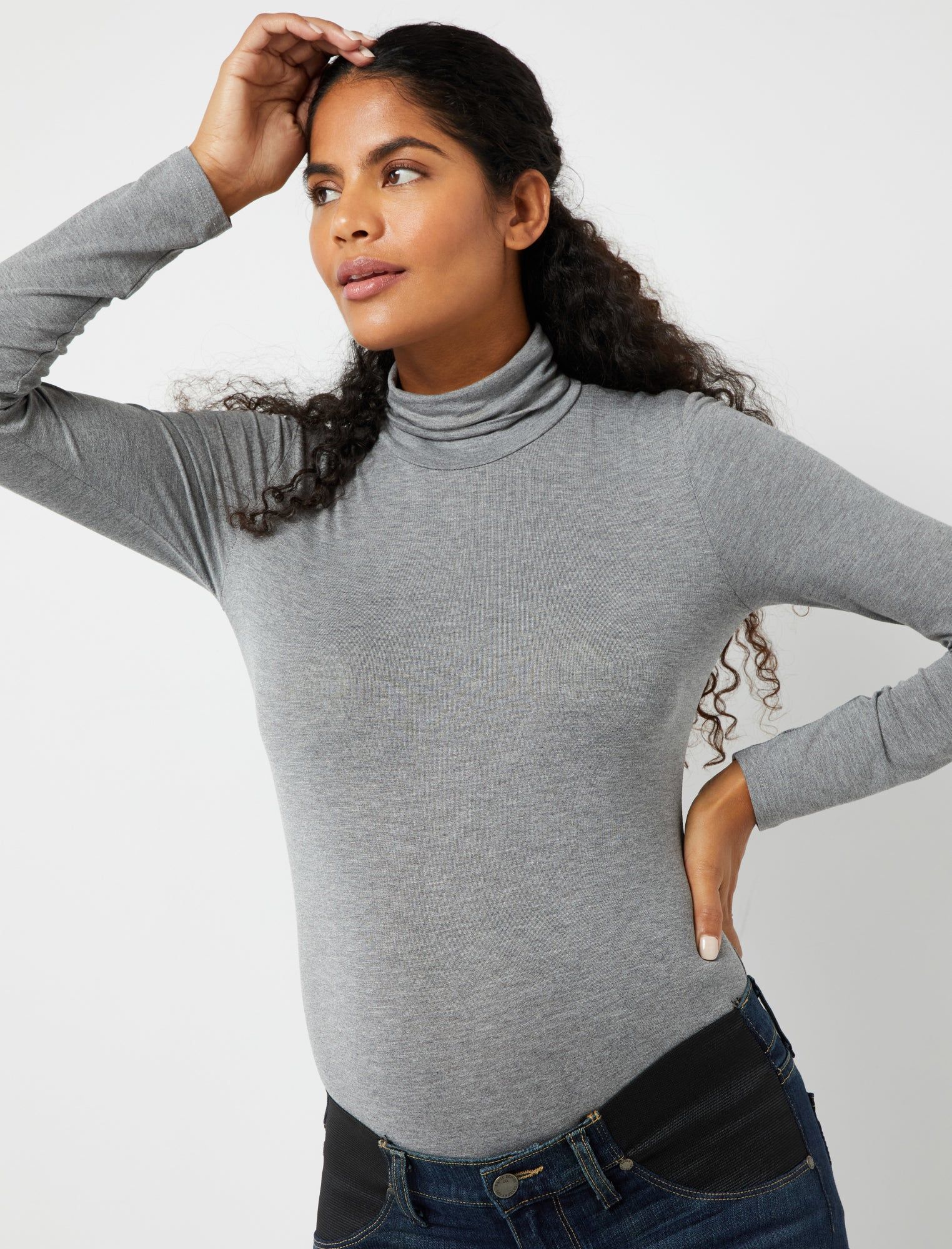 Long Sleeve Turtleneck Maternity Top sold by Motherhood Maternity product image thumbnail 2