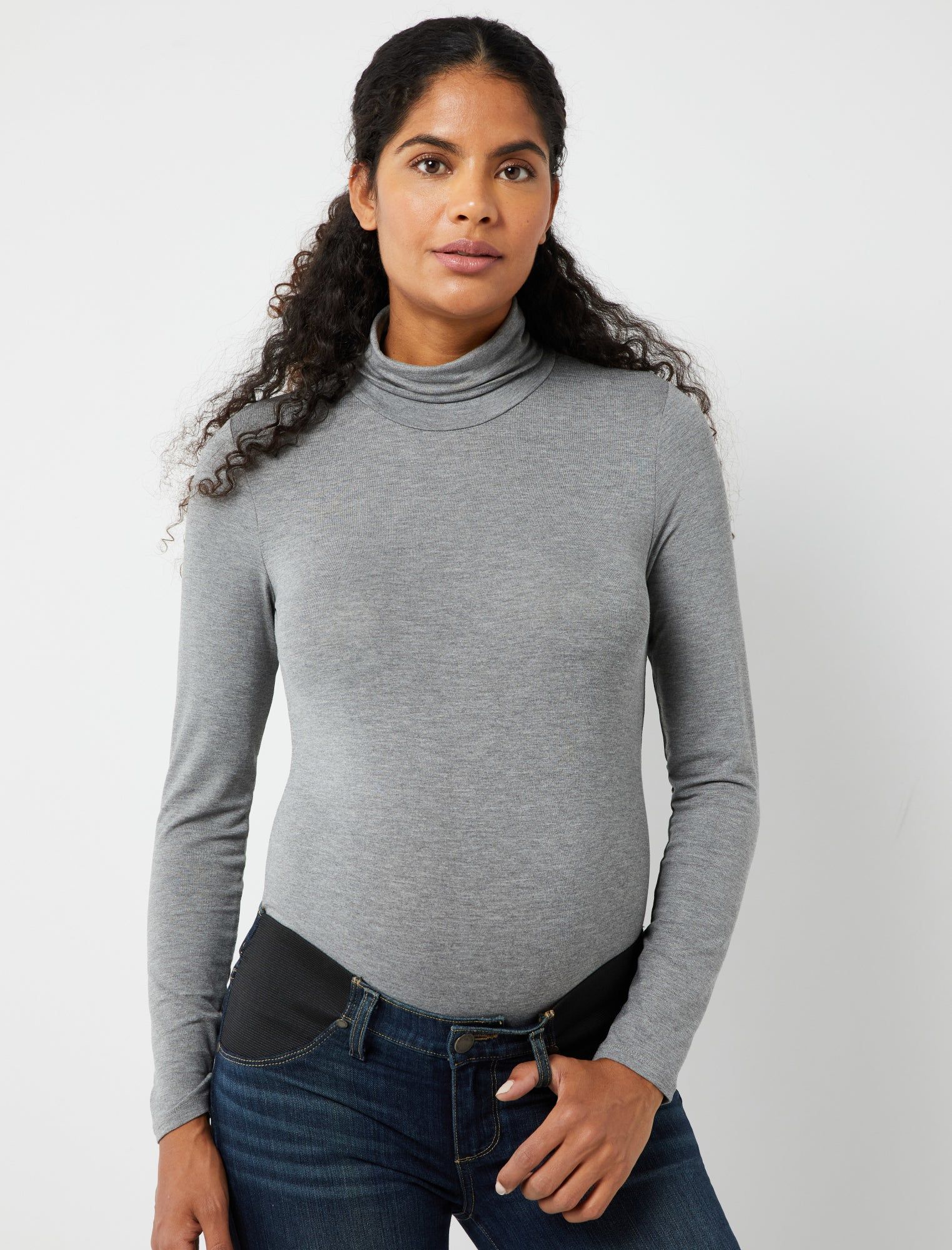 Long Sleeve Turtleneck Maternity Top sold by Motherhood Maternity