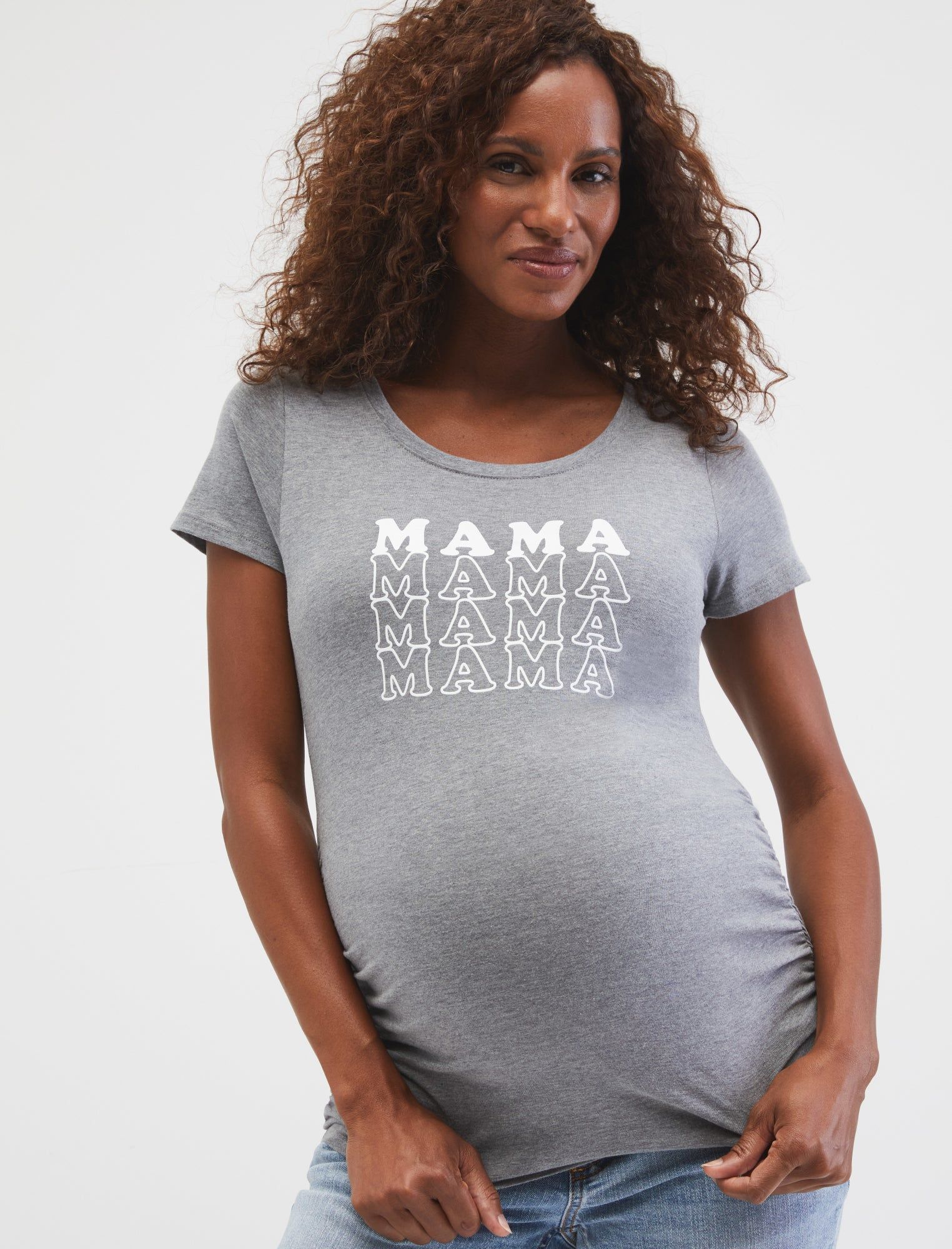 Mama Mama Mama Short Sleeve Maternity Graphic Tee sold by Motherhood Maternity