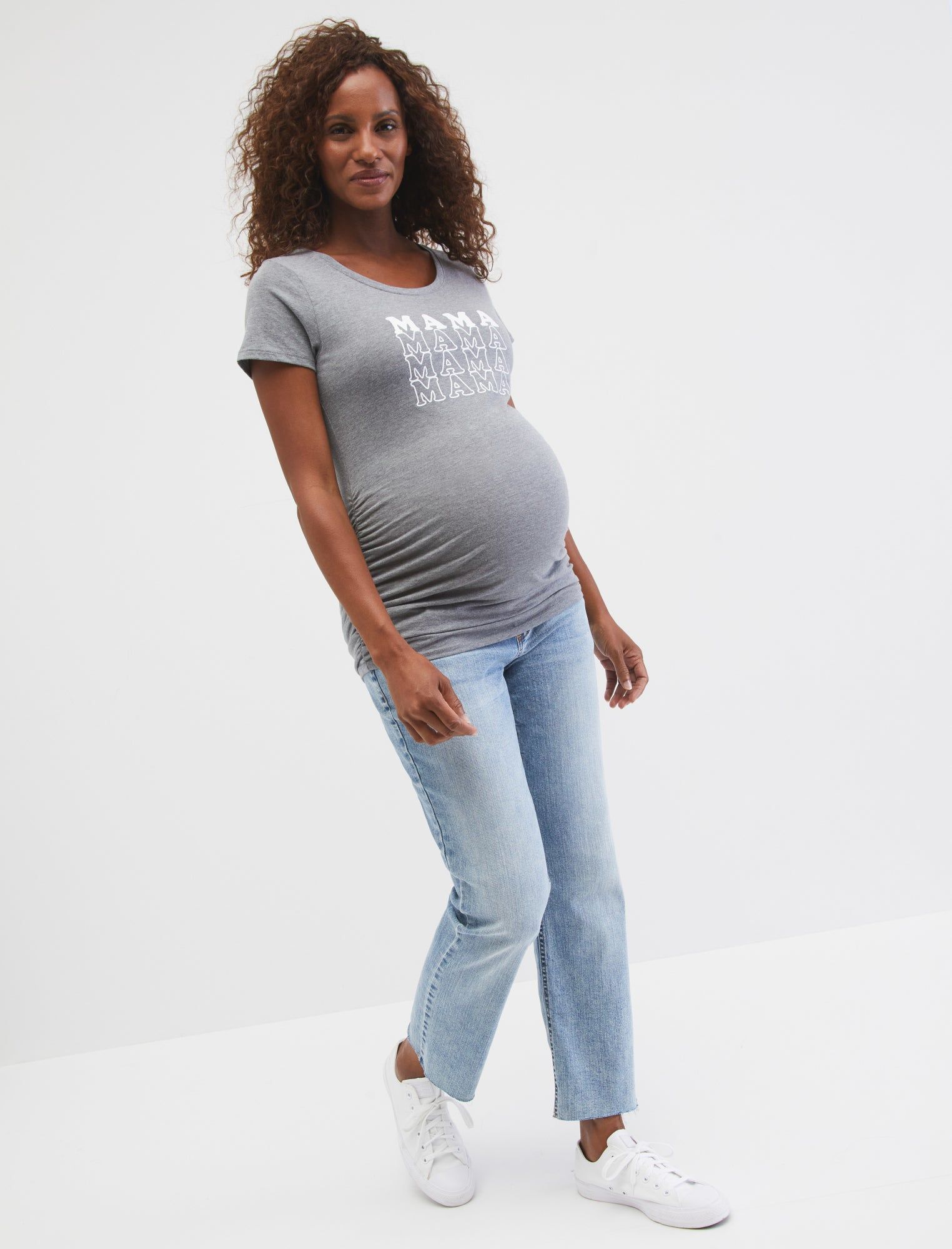 Mama Mama Mama Short Sleeve Maternity Graphic Tee sold by Motherhood Maternity product image thumbnail 3