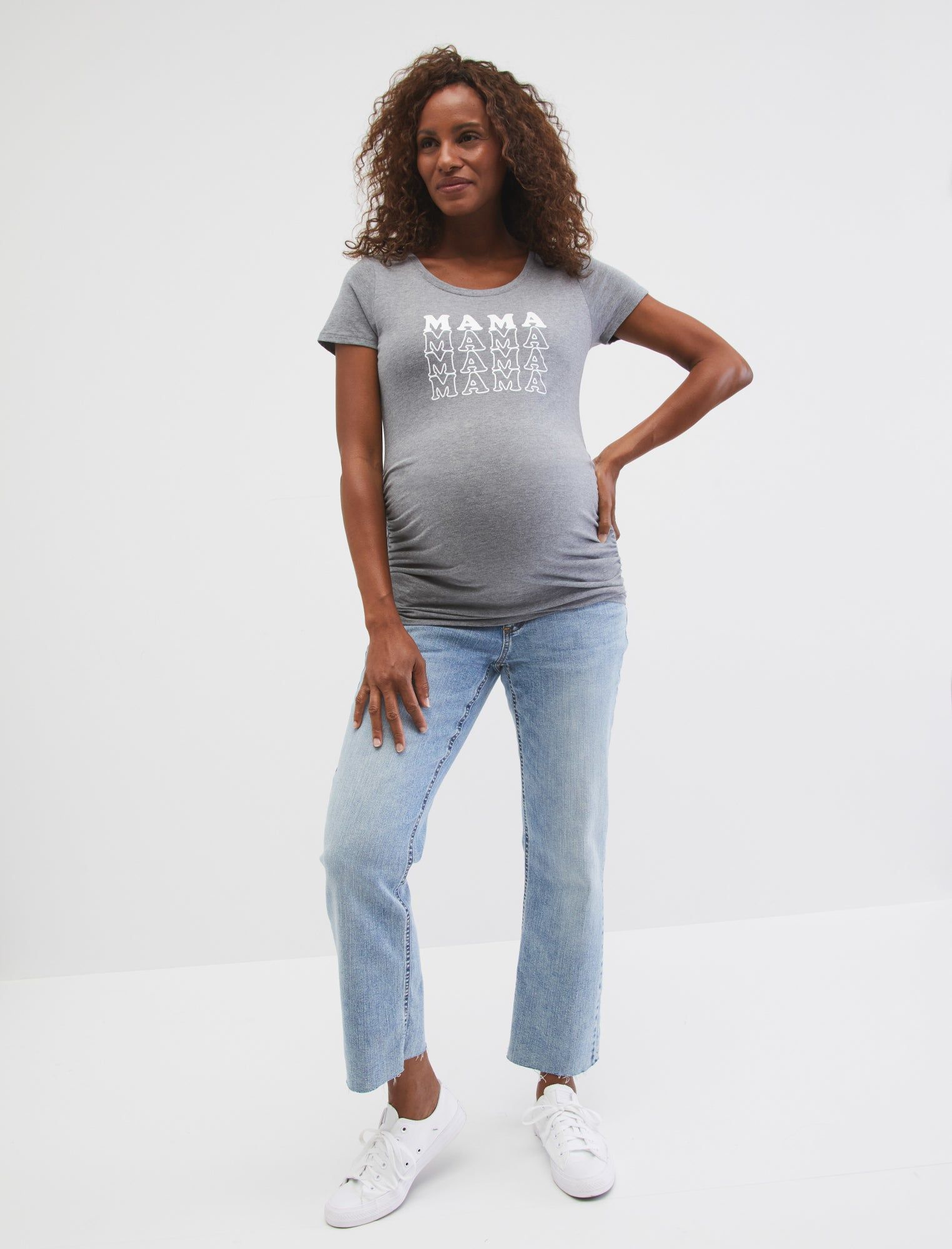 Mama Mama Mama Short Sleeve Maternity Graphic Tee sold by Motherhood Maternity product image thumbnail 2