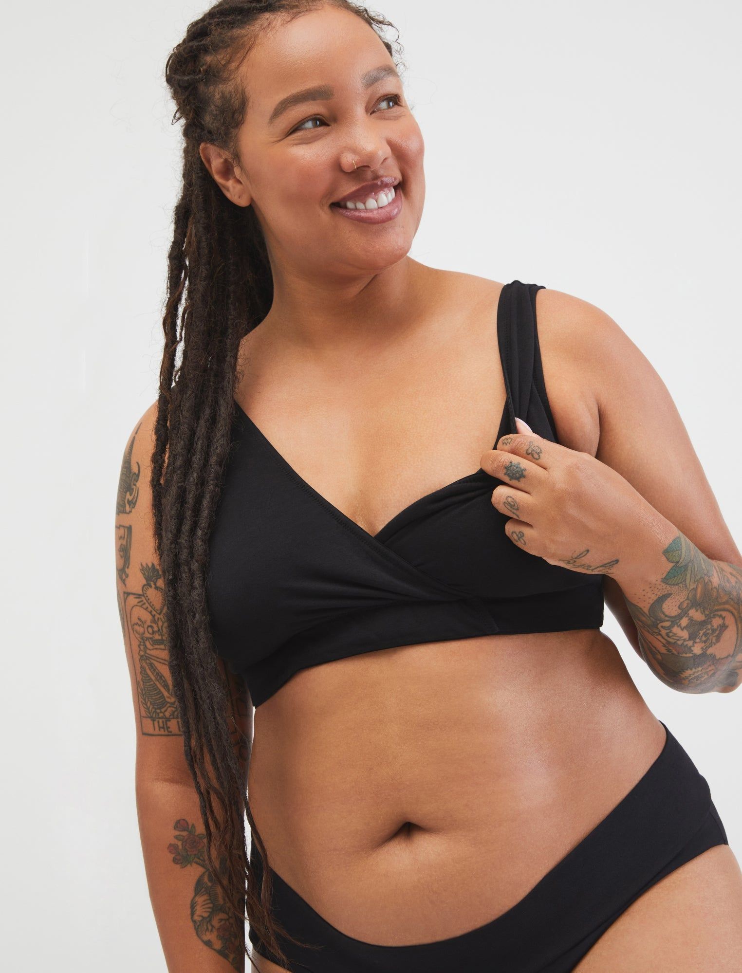 Plus Size Wrap Maternity and Nursing Sleep Bra sold by Motherhood Maternity product image thumbnail 3