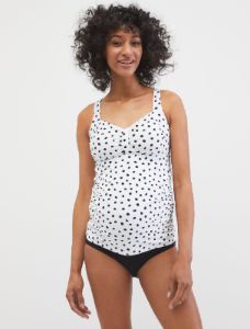Beach Bump™ Twist Front Maternity Swim Top UPF 50+ sold by Motherhood Maternity