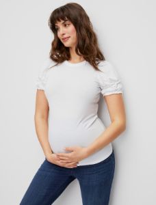 Ruffle Sleeve Maternity Tee sold by Motherhood Maternity