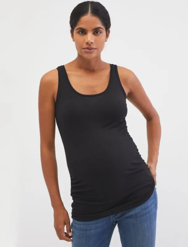 Side Ruched Maternity Tank Top sold by Motherhood Maternity