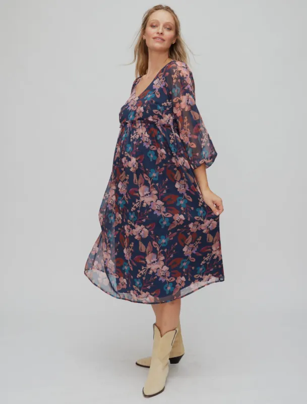 Longsleeve Bohemian Maxi Dress sold by Motherhood Maternity