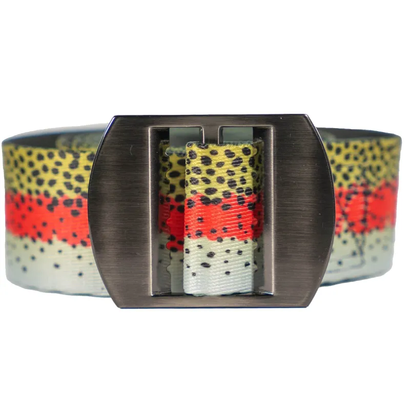 Rainbow Trout Basecamp Belt sold by Mountain Khakis