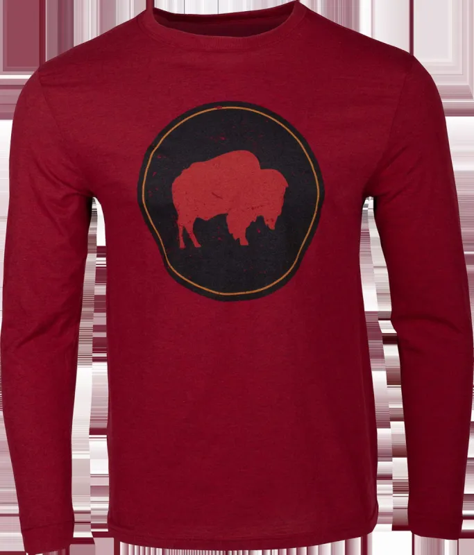 Men's Bison Patch Long Sleeve T- Shirt sold by Mountain Khakis