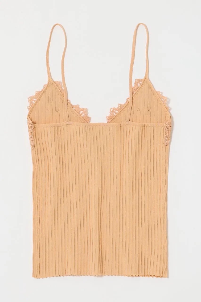 LACE TRIM RIB CAMI sold by Moussy product image thumbnail 4