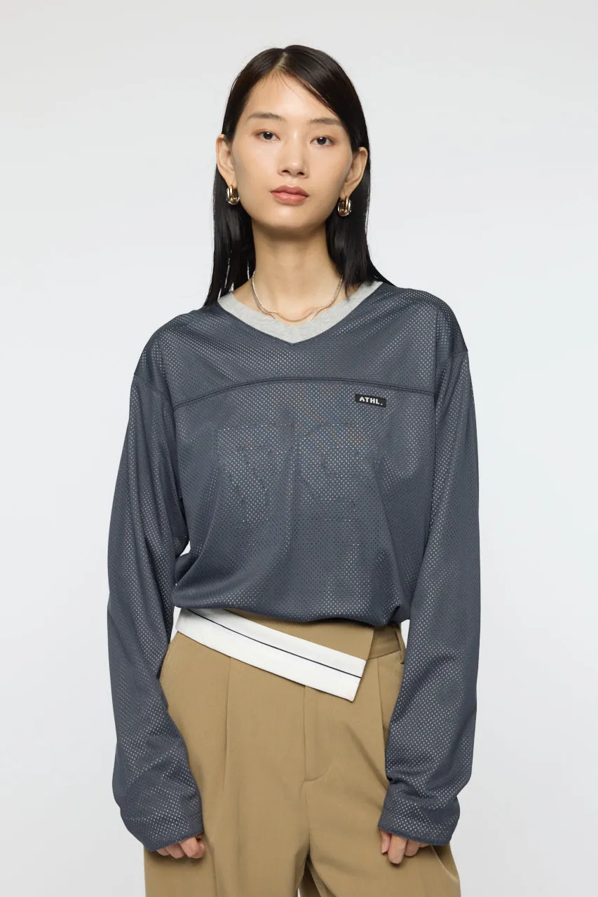 REVERSIBLE MESH LONG SLEEVE TEE sold by Moussy product image thumbnail 3
