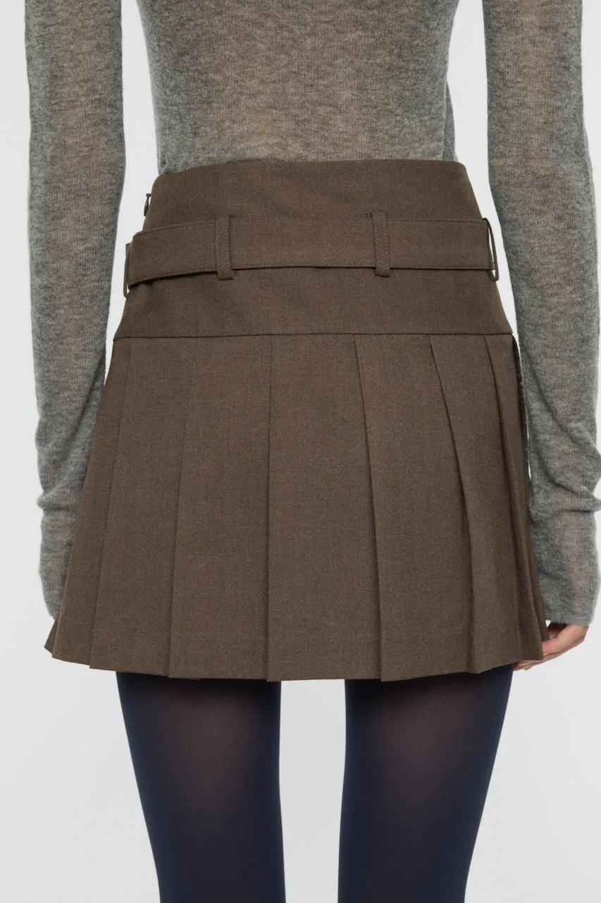 LOW SLUNG PLEATED MINI SKIRT sold by Moussy product image thumbnail 4