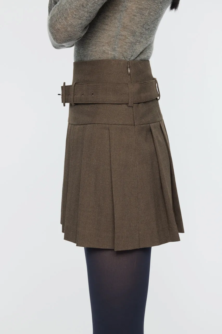 LOW SLUNG PLEATED MINI SKIRT sold by Moussy product image thumbnail 3