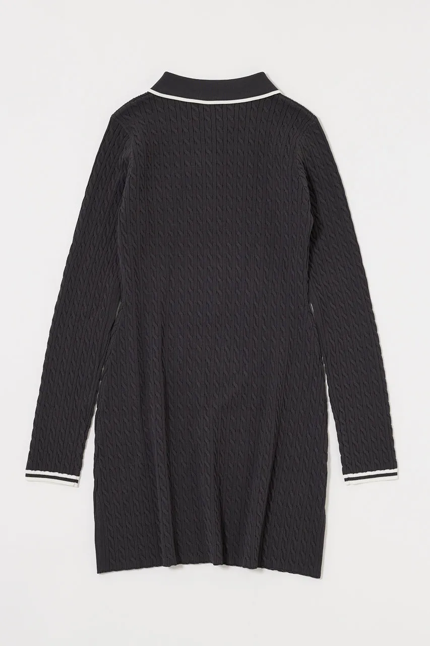 LOGO CABLE KNIT MINI DRESS sold by Moussy product image thumbnail 2