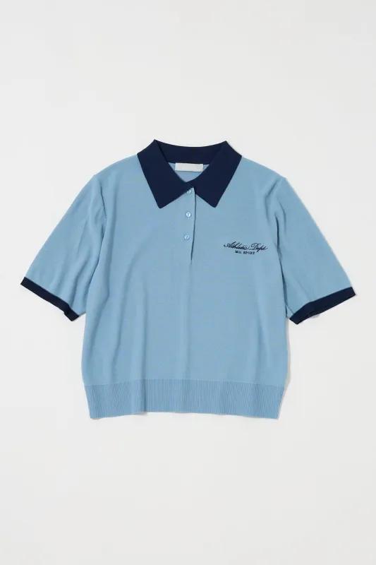 HALF SLEEVE KNIT POLO sold by Moussy