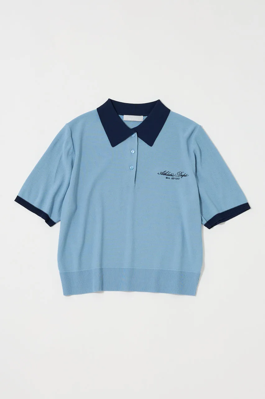 HALF SLEEVE KNIT POLO sold by Moussy