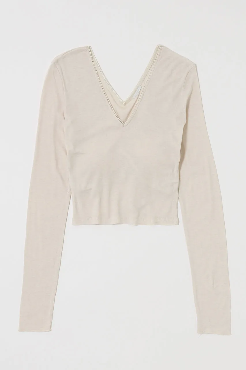 DEEP V CUP LONG SLEEVE TEE sold by Moussy