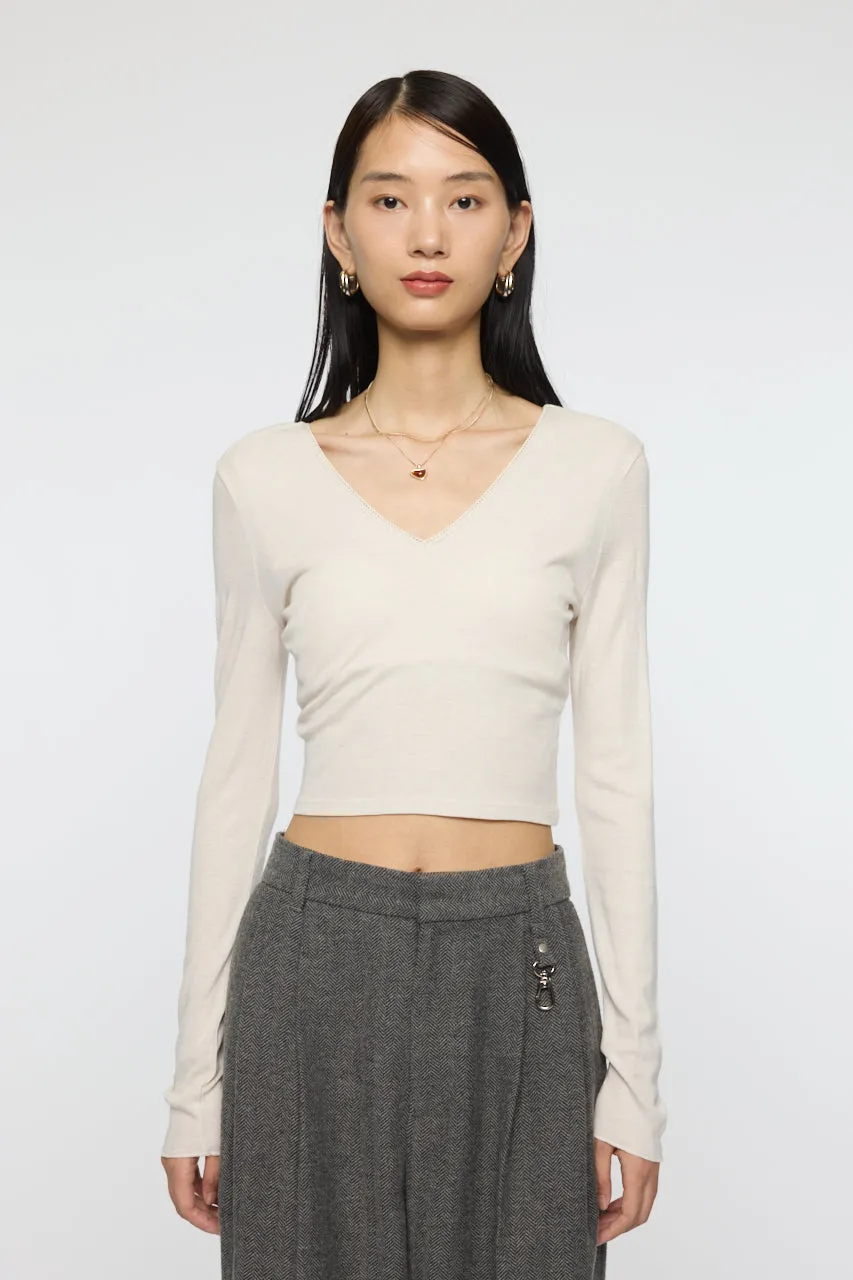 DEEP V CUP LONG SLEEVE TEE sold by Moussy product image thumbnail 2