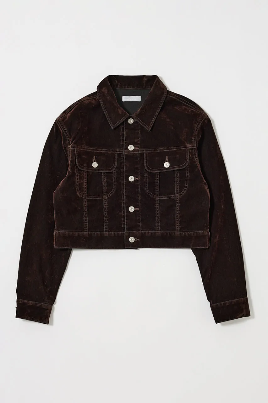 VELVET SHORT JACKET sold by Moussy