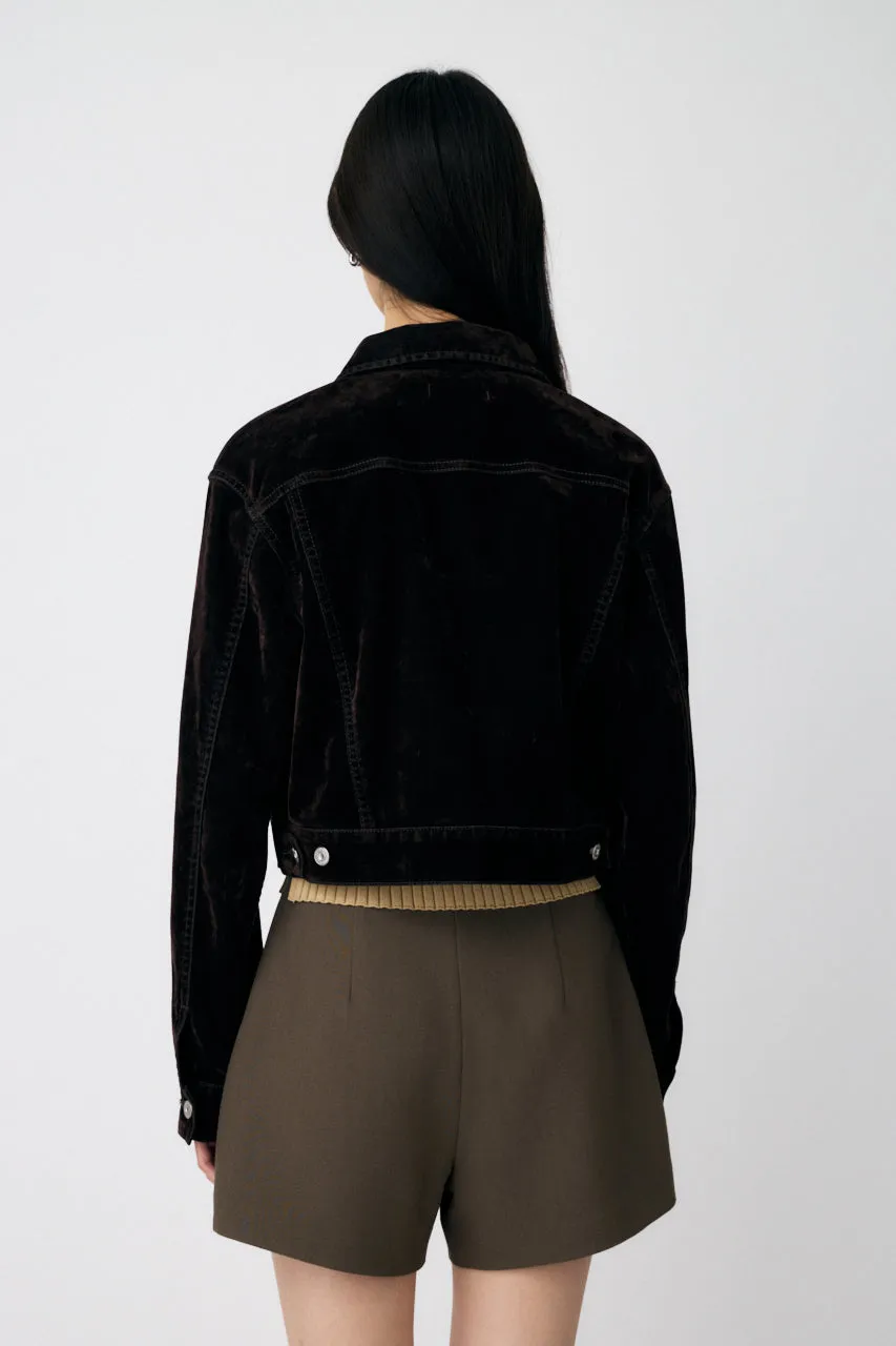 VELVET SHORT JACKET sold by Moussy product image thumbnail 4