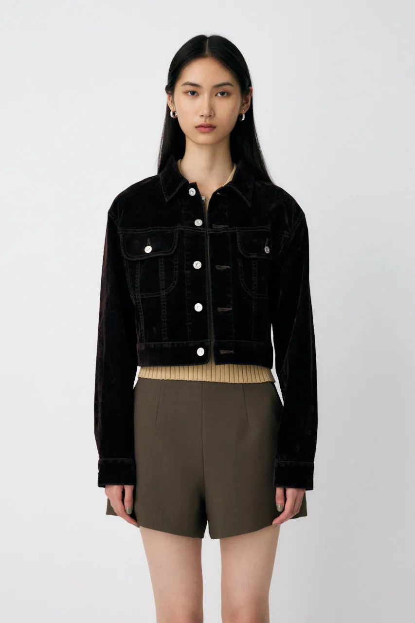 VELVET SHORT JACKET sold by Moussy product image thumbnail 2