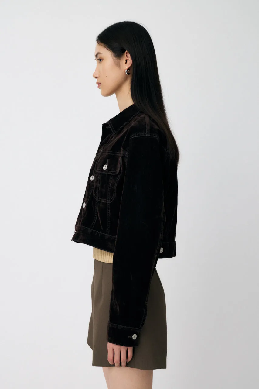 VELVET SHORT JACKET sold by Moussy product image thumbnail 3