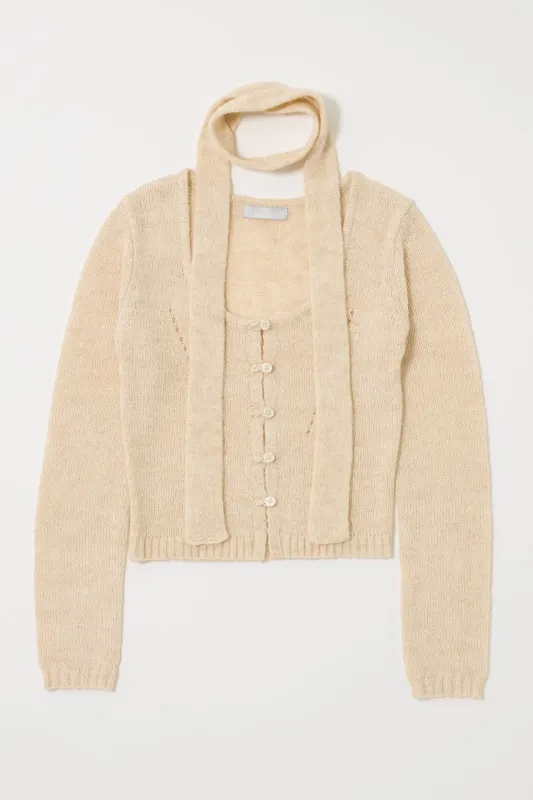 MIX YARN KNIT TOP sold by Moussy