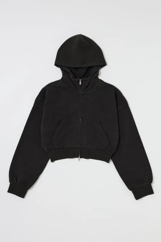 SHORT ZIP UP HOODIE sold by Moussy