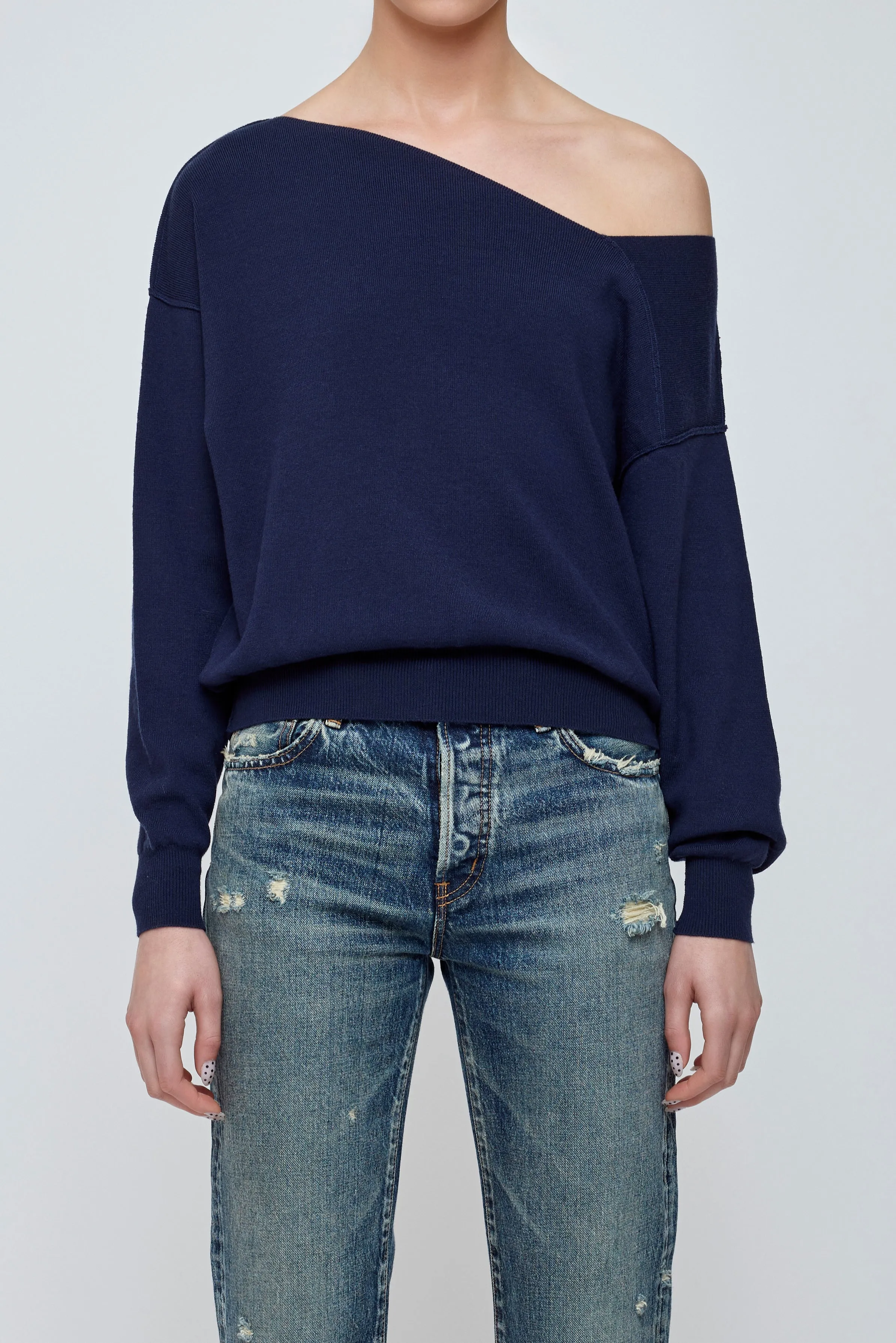 ASYMMETRY KNIT TOP sold by Moussy product image thumbnail 2