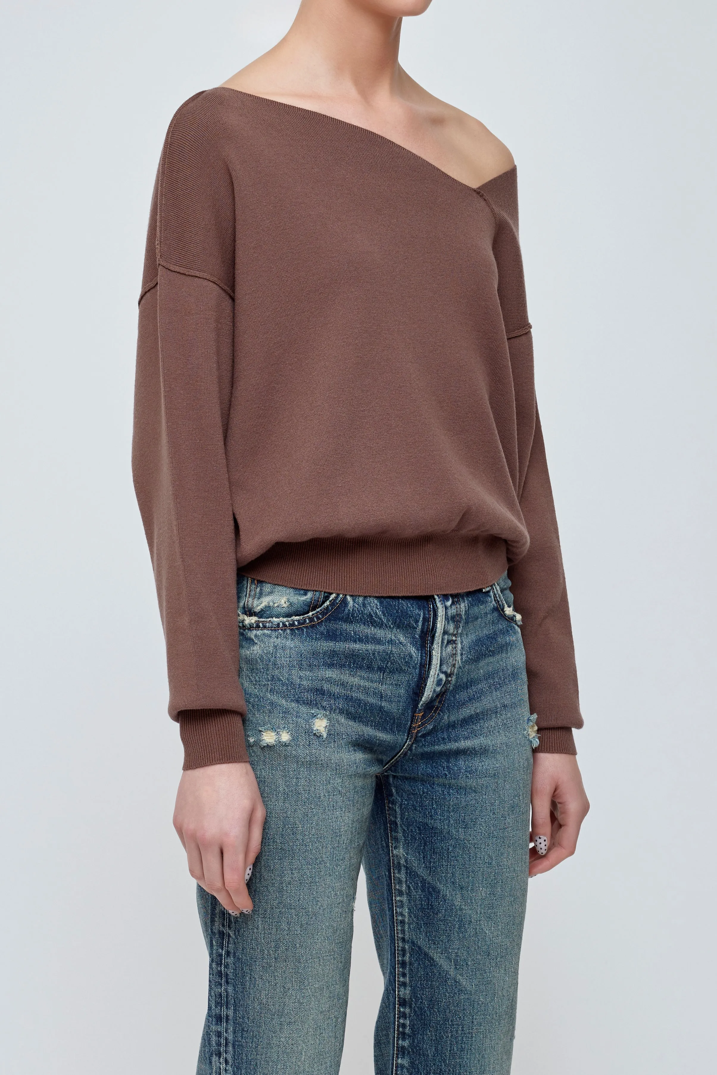 ASYMMETRY KNIT TOP sold by Moussy product image thumbnail 4